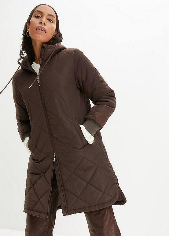 Hooded Quilted Coat by bonprix