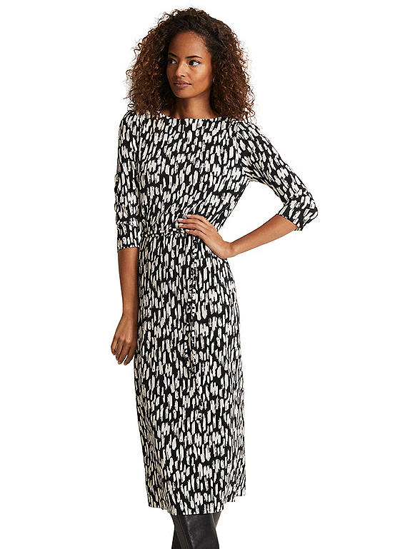 Jane Spotted Plisse Midi Dress by Phase Eight | Look Again