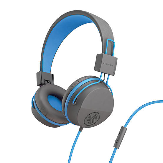 Jbuddies Studio Kids Wired Headphones - Grey/Blue by JLab