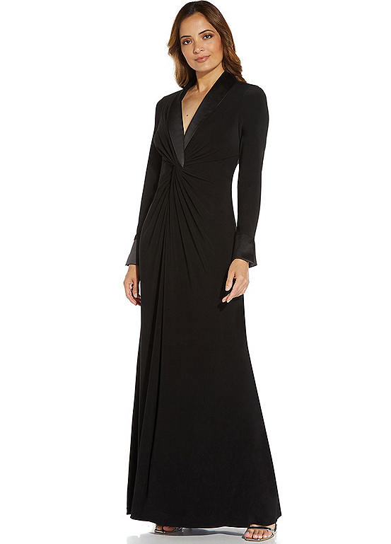 Jersey Twist Tuxedo Gown by Adrianna Papell | Look Again