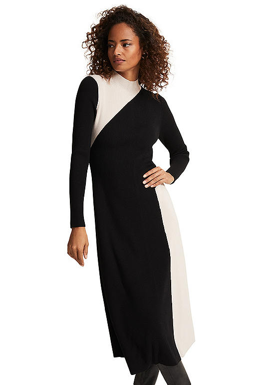 Julie Ribbed Fit & Flare Midi Dress by Phase Eight | Look Again