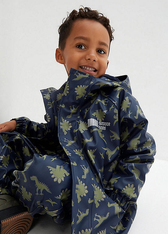 Kids Dinosaur Print Waterproof Coat by bonprix Look Again