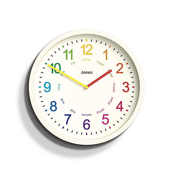 Kids Wall Clock by Jones Clocks Look Again