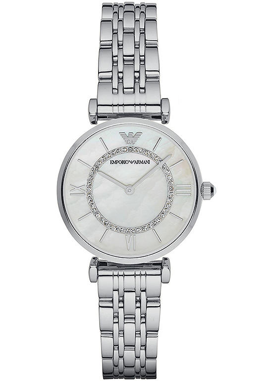 Ladies Watch with Mother of Pearl Dial & Stainless Steel Bracelet by Emporio Armani