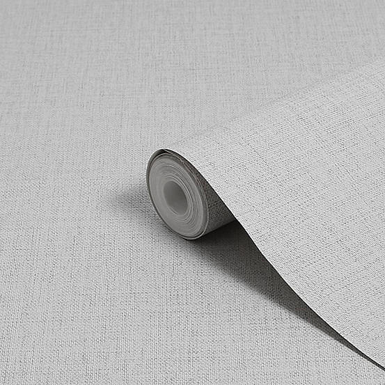 Linen Plain Light Grey Wallpaper by Superfresco Look Again