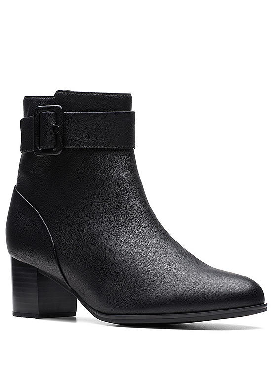 Loken Zip WP Black Leather Boots by Clarks Look Again