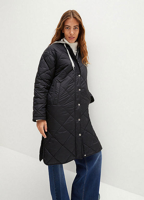 Longline Quilted Coat by bonprix Look Again