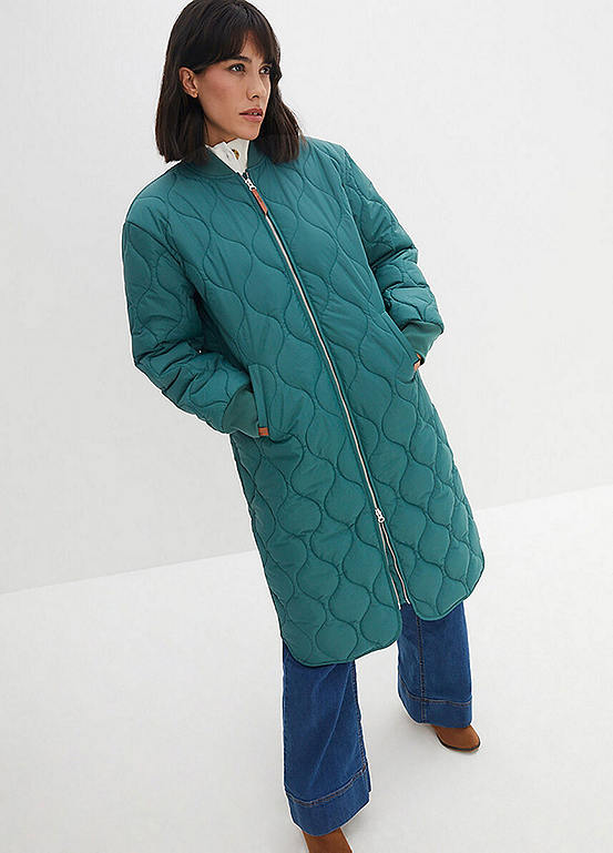 Longline Quilted Coat by bonprix Look Again