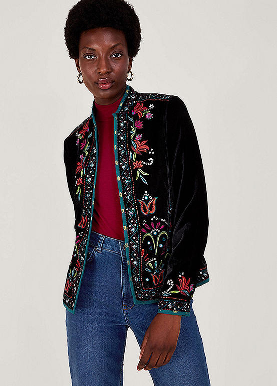 Mave Embroidered Mirror Jacket by Monsoon Look Again
