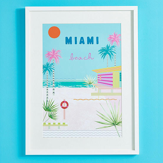 Miami Beach Framed Art by Siobhan Murphy Look Again