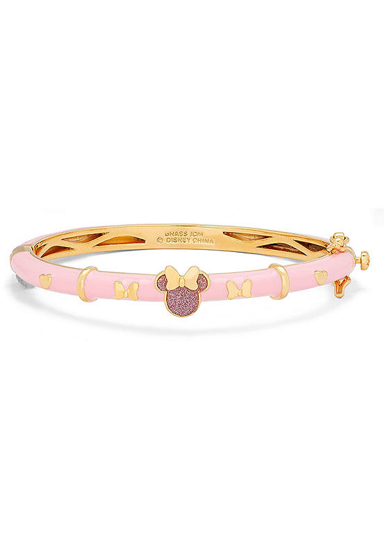 mickey mouse and minnie mouse crystal bangle bracelet