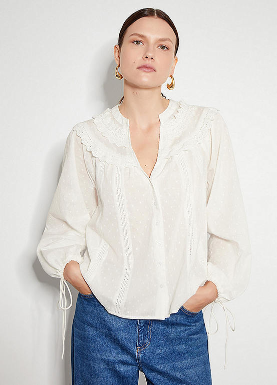 NYLA BOX BLOUSE (BROWN)