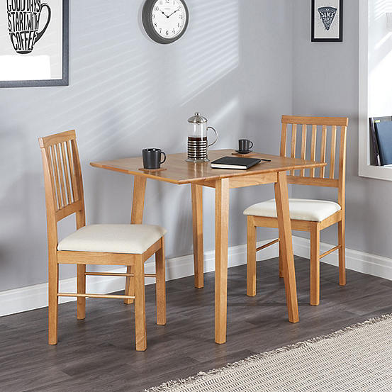 Oak Finish Drop Leaf Dining Set By Birlea | Look Again