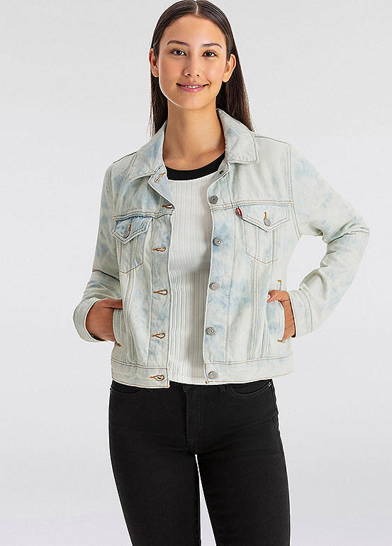 Levi's® SHACKET TRUCKER - Spijkerjas - black stone/grijs gemêleerd