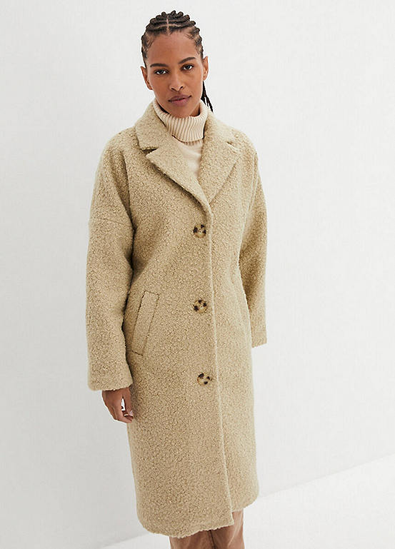 Oversize Boucle Coat by bonprix Look Again