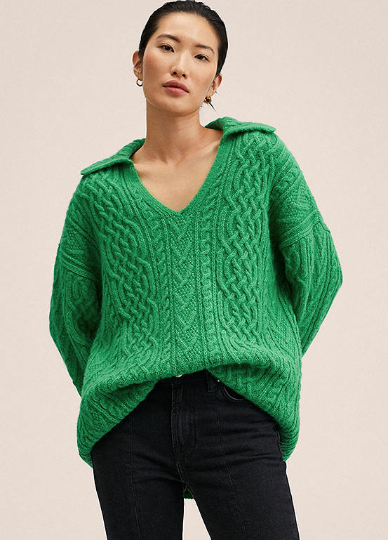 Oversize Knit Sweater by Mango | Look Again