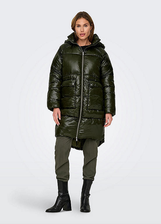 OLLY OVERSIZED JACKET WITH UNIQUE CRINKLED QUILTED PATTERN