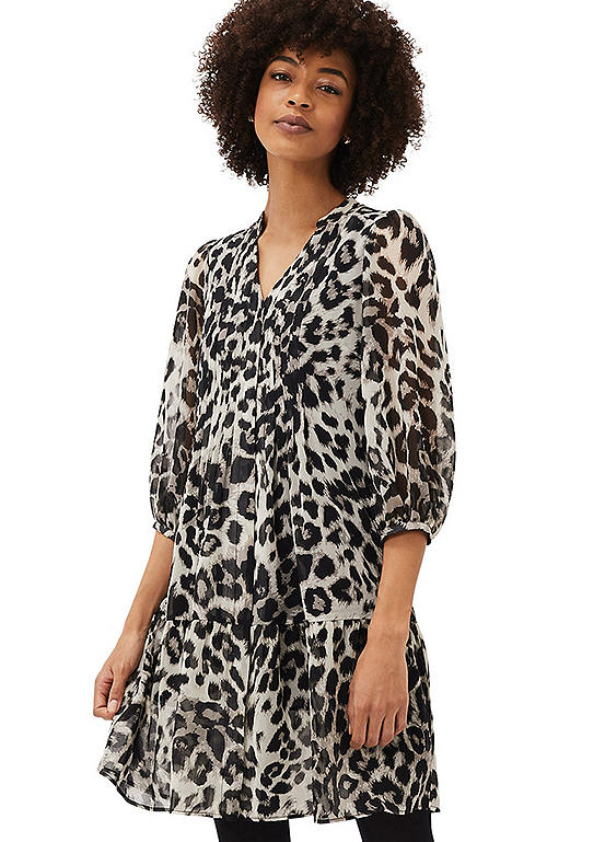 Penele Leopard Print Swing Dress by Phase Eight | Look Again