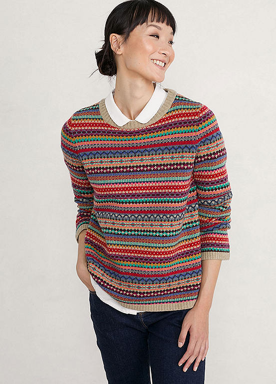 Percella Cove Fair Isle Jumper Multi by Seasalt Cornwall Look Again