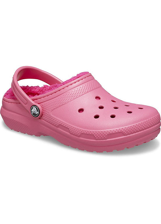 Pink Toddler Classic Lined Clogs by Crocs | Look Again