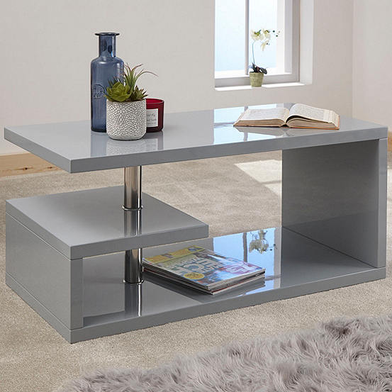 grey led coffee table