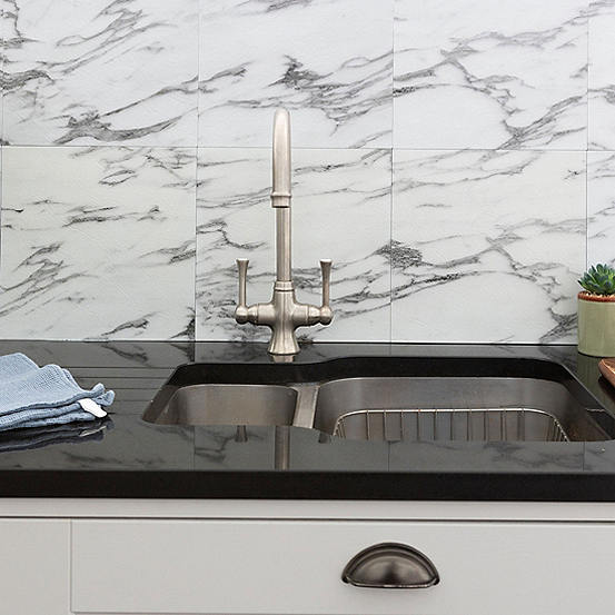 Premium Marble Selfadhesive Waterproof Vinyl Wall Tiles by DC Fix