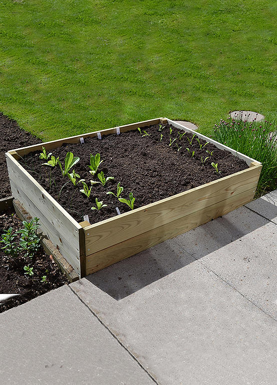 Pressure Treated Timber Rectangular Raised Planting Bed Look Again