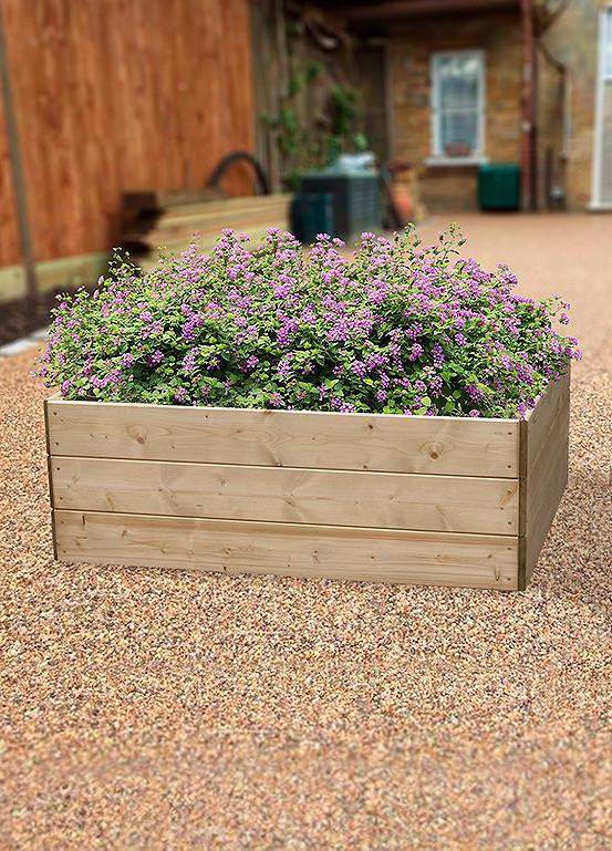 Pressure Treated Timber Rectangular Raised Planting Bed Look Again