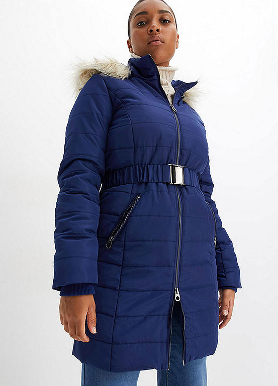 Quilted Jacket with Belt by bonprix Look Again