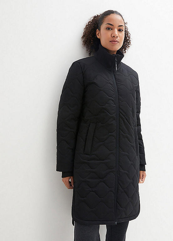 Quilted Longline Coat by bonprix | Look Again