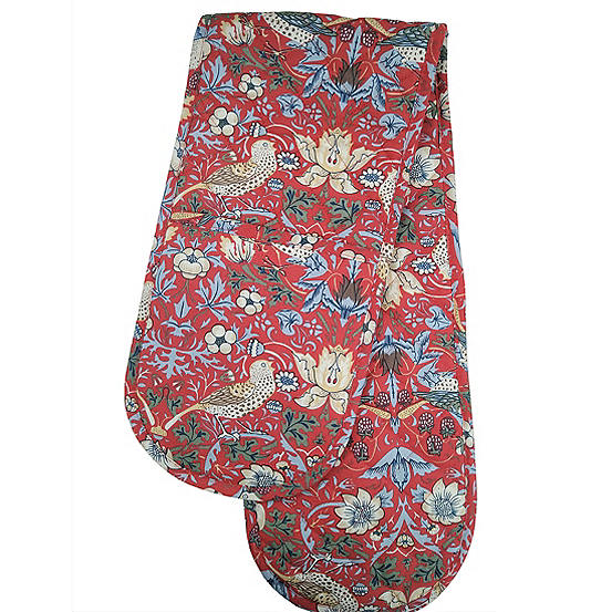 Red Strawberry Thief Double Oven Glove by William Morris