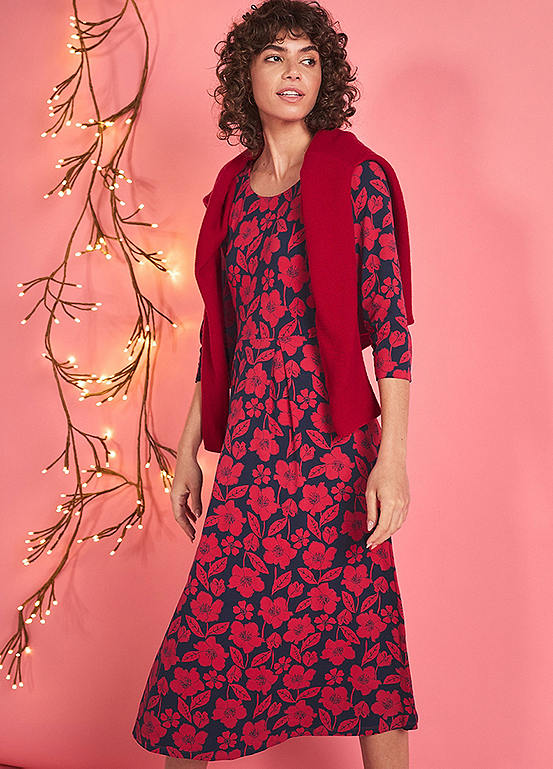 Red Veronica Midi Dress by Seasalt Cornwall | Look Again