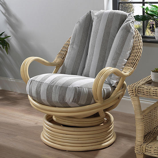 gray wicker swivel rocker