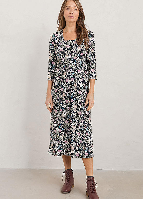 Seed Packet Midi Dress - Navy by Seasalt Cornwall | Look Again