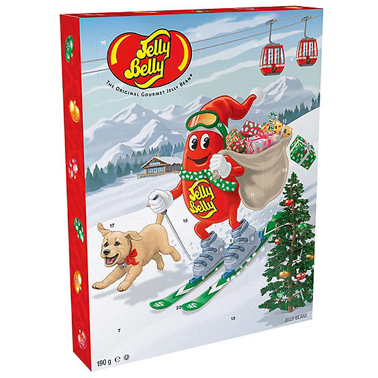 Ski Scene Advent Calendar with Jelly Bean Pyramid Packs by Jelly Belly Look Again