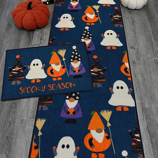 Spooky Season Halloween Runner & Doormat Set by The Homemaker Rugs Collection