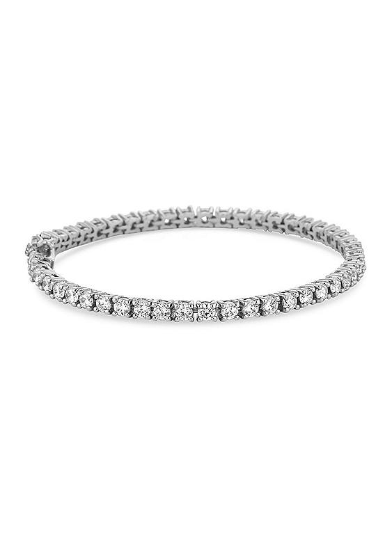 sterling silver bracelet with cubic zirconia