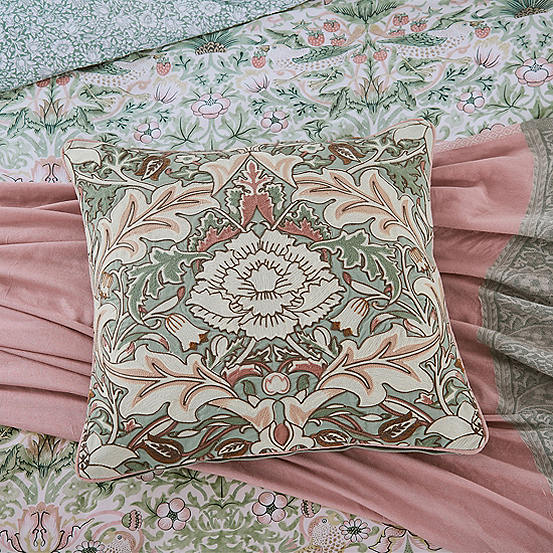 Strawberry Thief Severne Cushion by Morris & Co