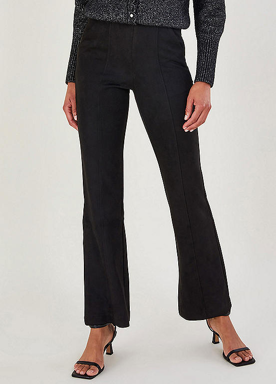 Suedette Wide Leg Trousers by Monsoon | Look Again