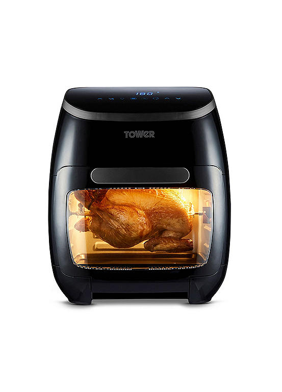 Tower T17076 Vortx 10-in-1 Digital Air Fryer Oven with Rapid Air Circulation, 60-Minute Timer, 11L, 2000W - Black by Tower