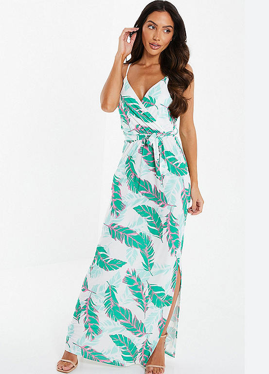 white scuba maxi dress