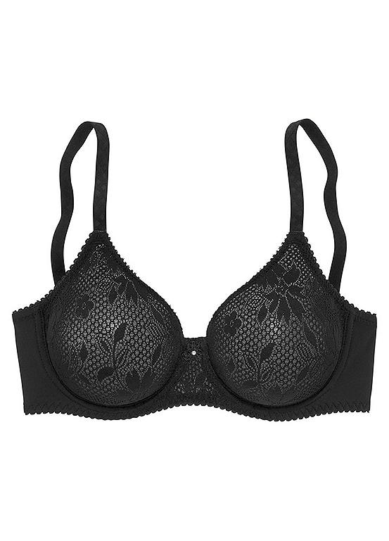 Underwired Floral Lace T-Shirt Bra by Nuance | Look Again