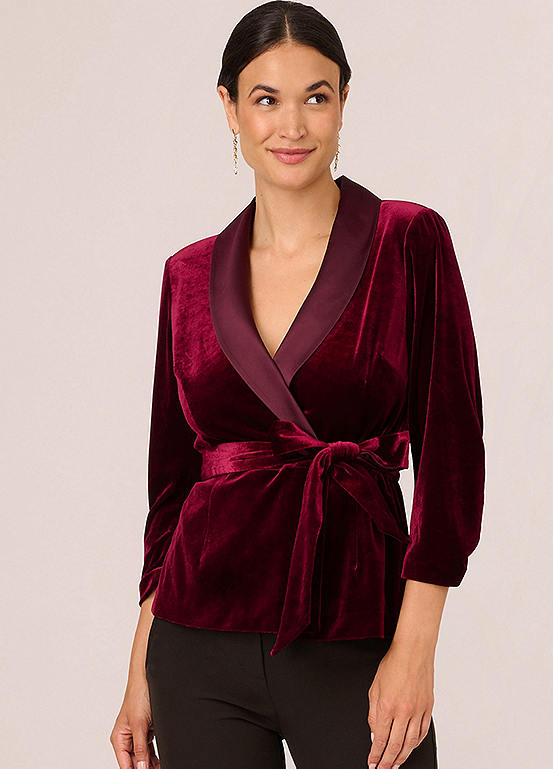 Velvet Tuxedo Top by Adrianna Papell | Look Again