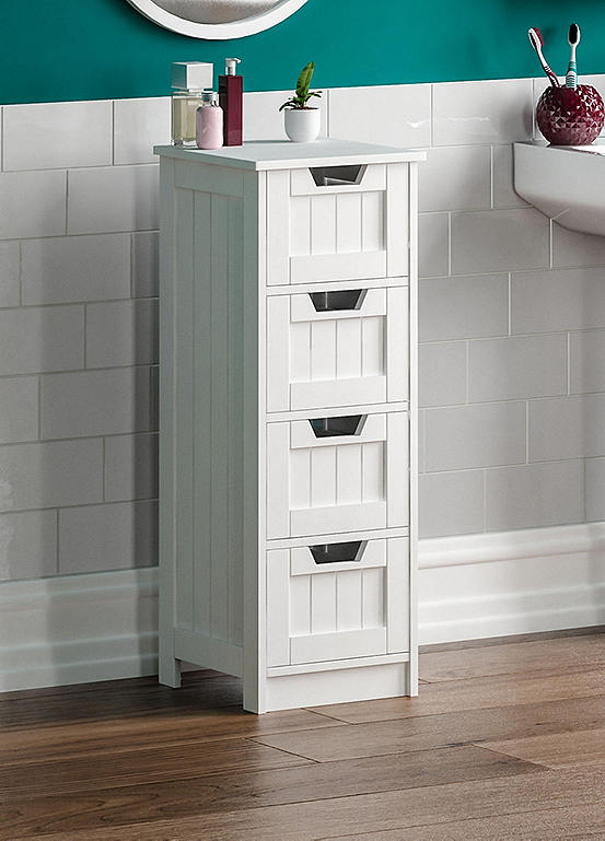 Vida Bathroom Priano 4 Drawer Freestanding Unit | Look Again