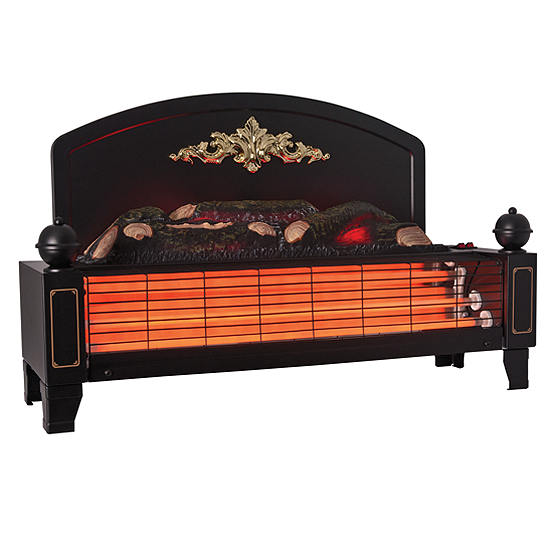 Yeominster Freestanding Black Quartz Radiant Fire by Dimplex