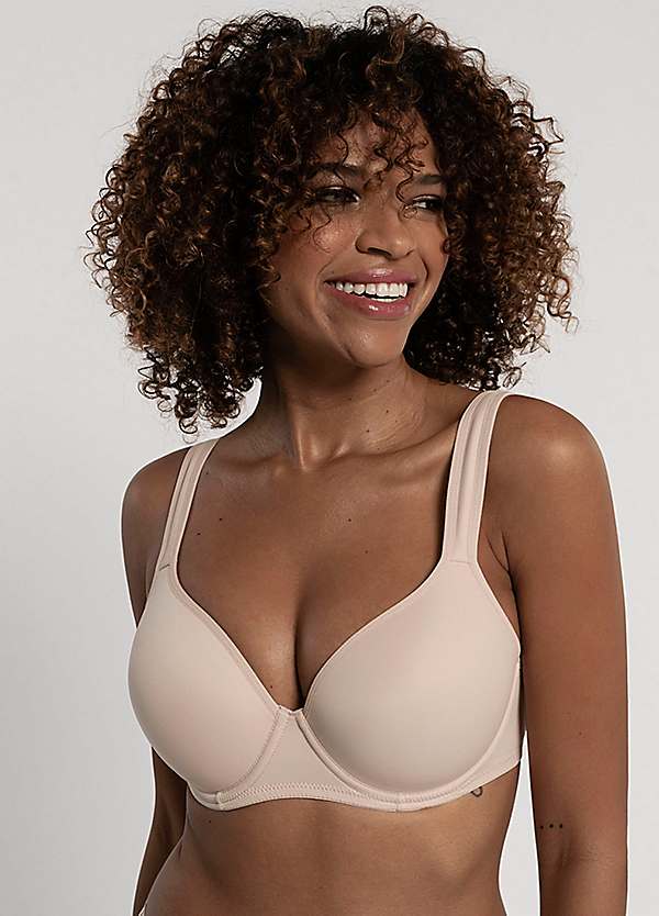 Ladies Full Moulded Cup T Shirt Bra Straps Padded Underwire Underwear Sizes
