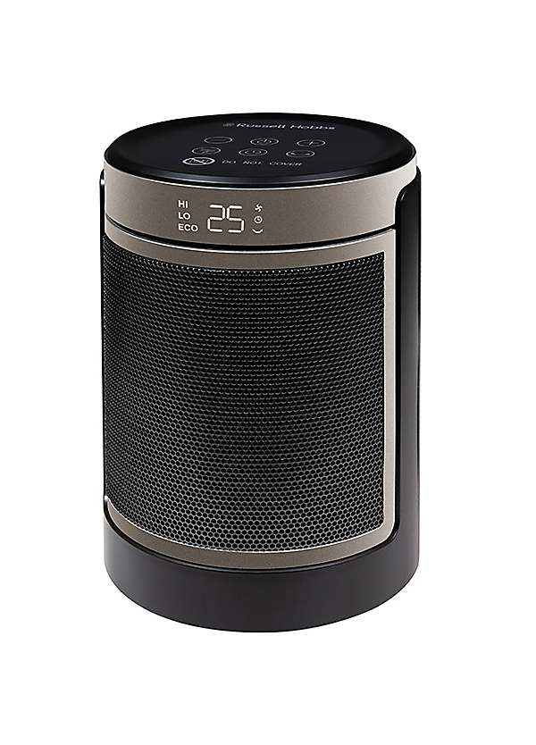 Oscillating Ceramic Heater Gold Trim Round by Russell Hobbs