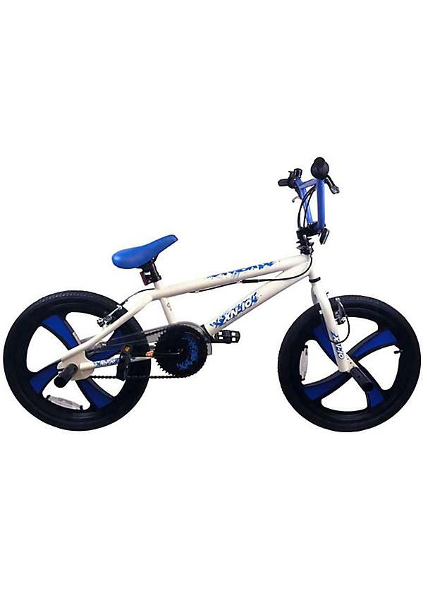 10 20 BMX Freestyle Stunt Unisex Bike 20 Inch White Blue by XN