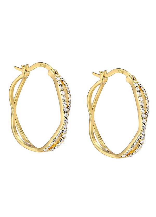 Gold plated store creole earrings