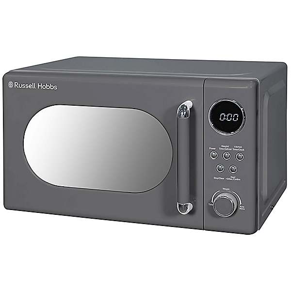 20L Retro Solo Digital Microwave RHM2044G Grey by Russell Hobbs